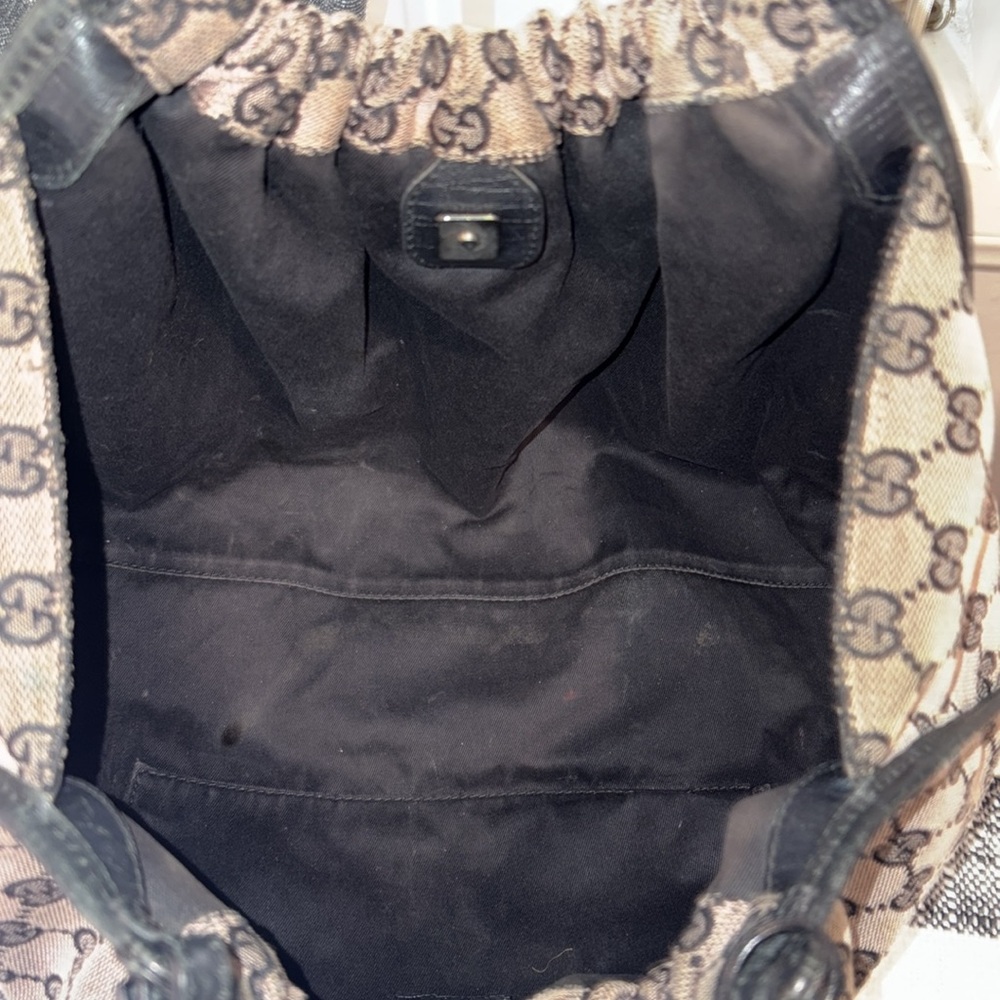 Gucci Brown Canvas Tote with Monogram Pattern - Picture 12 of 14